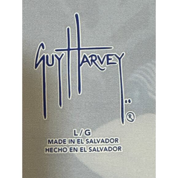 Guy Harvey Large Dress Performance UPF 40 Protection Moisture Wicking Blue Ocean - Picture 4 of 6
